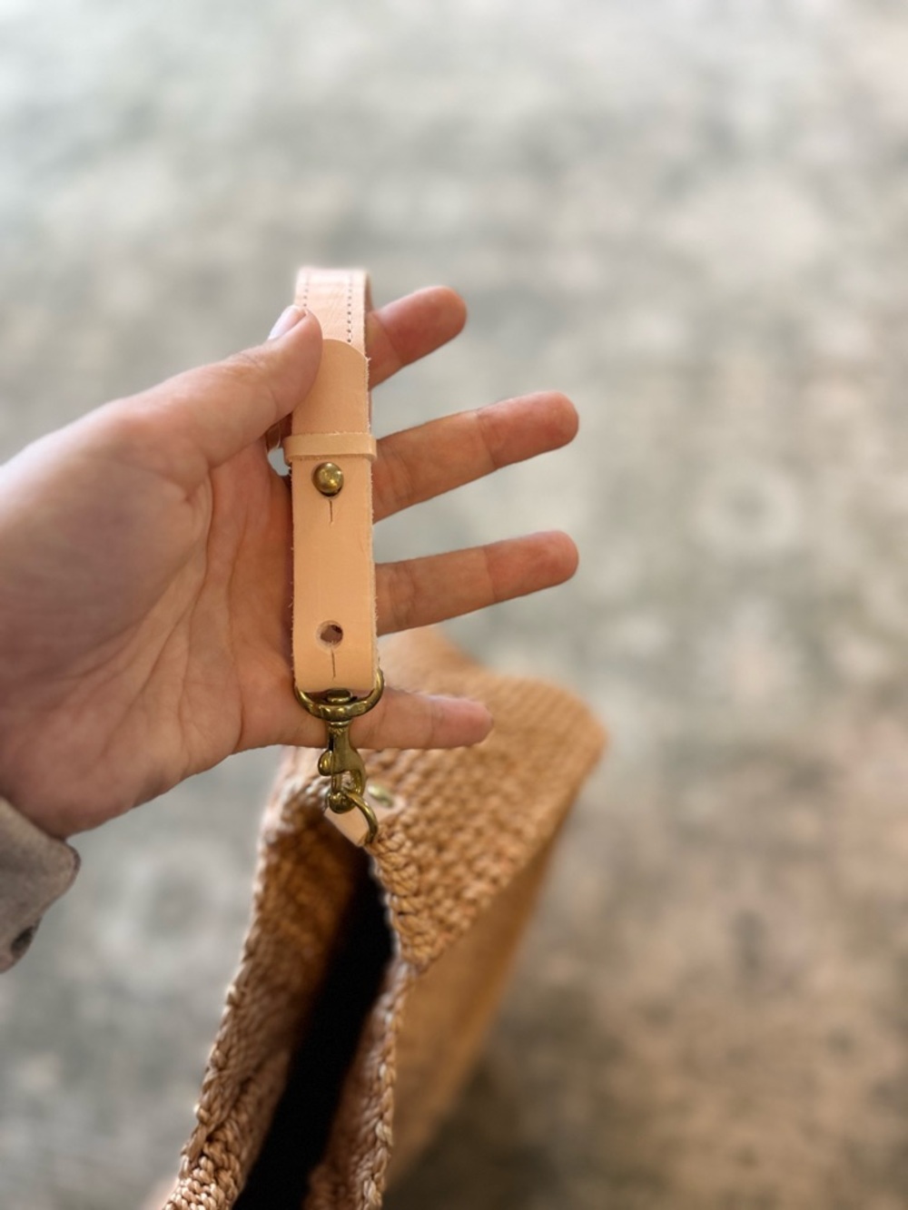 Clare V. Straw Alice Handle Bag Gold Hardware Beach Boho Spring Summer Luxury - Picture 7 of 13